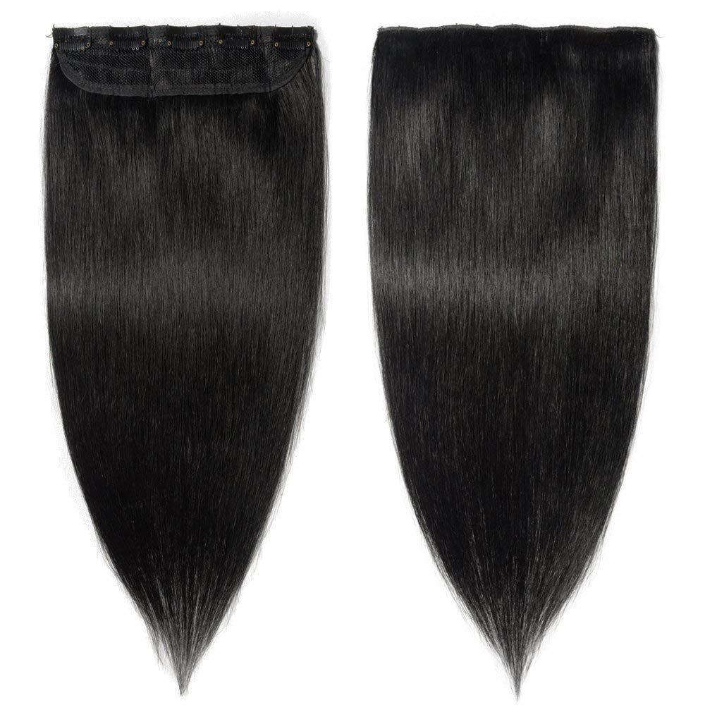 Lush Locks Remy Clip in Human Hair Extensions (Natural Black)