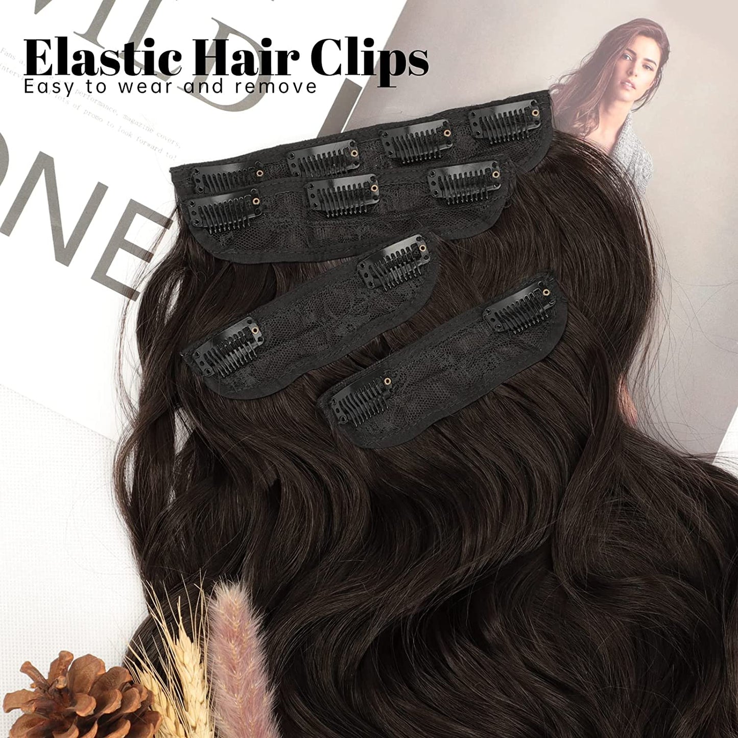 Lush Locks Human Hair Extensions clip in for Women