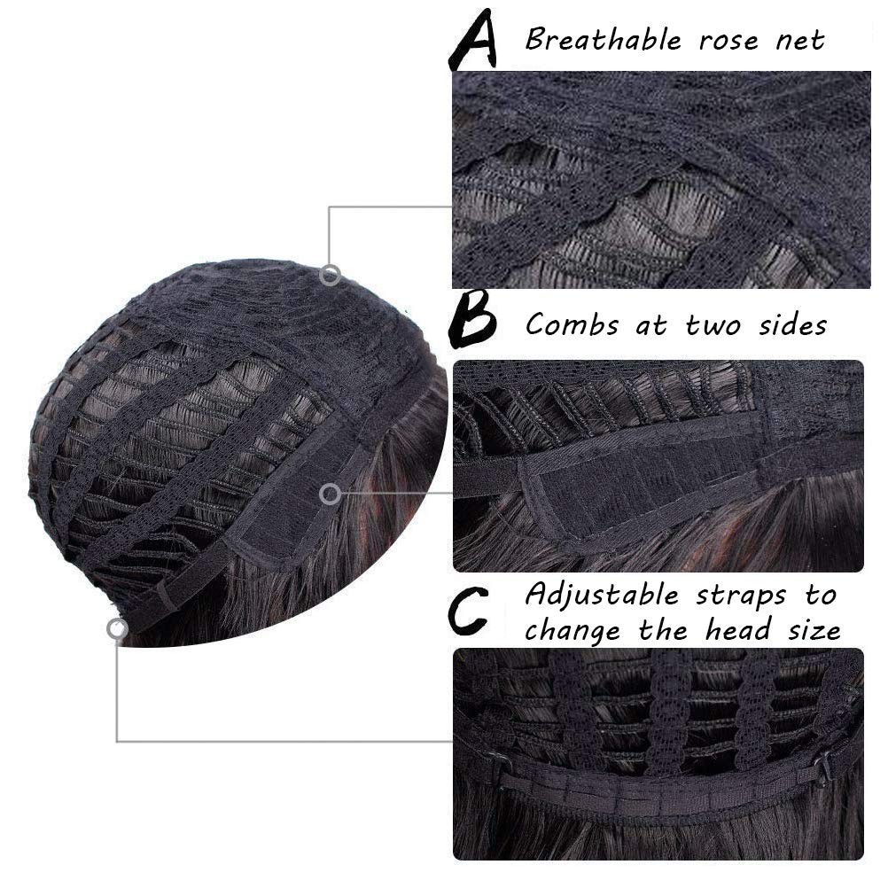 Lush Locks Natural Black Synthetic Hair Wig for Men and boys