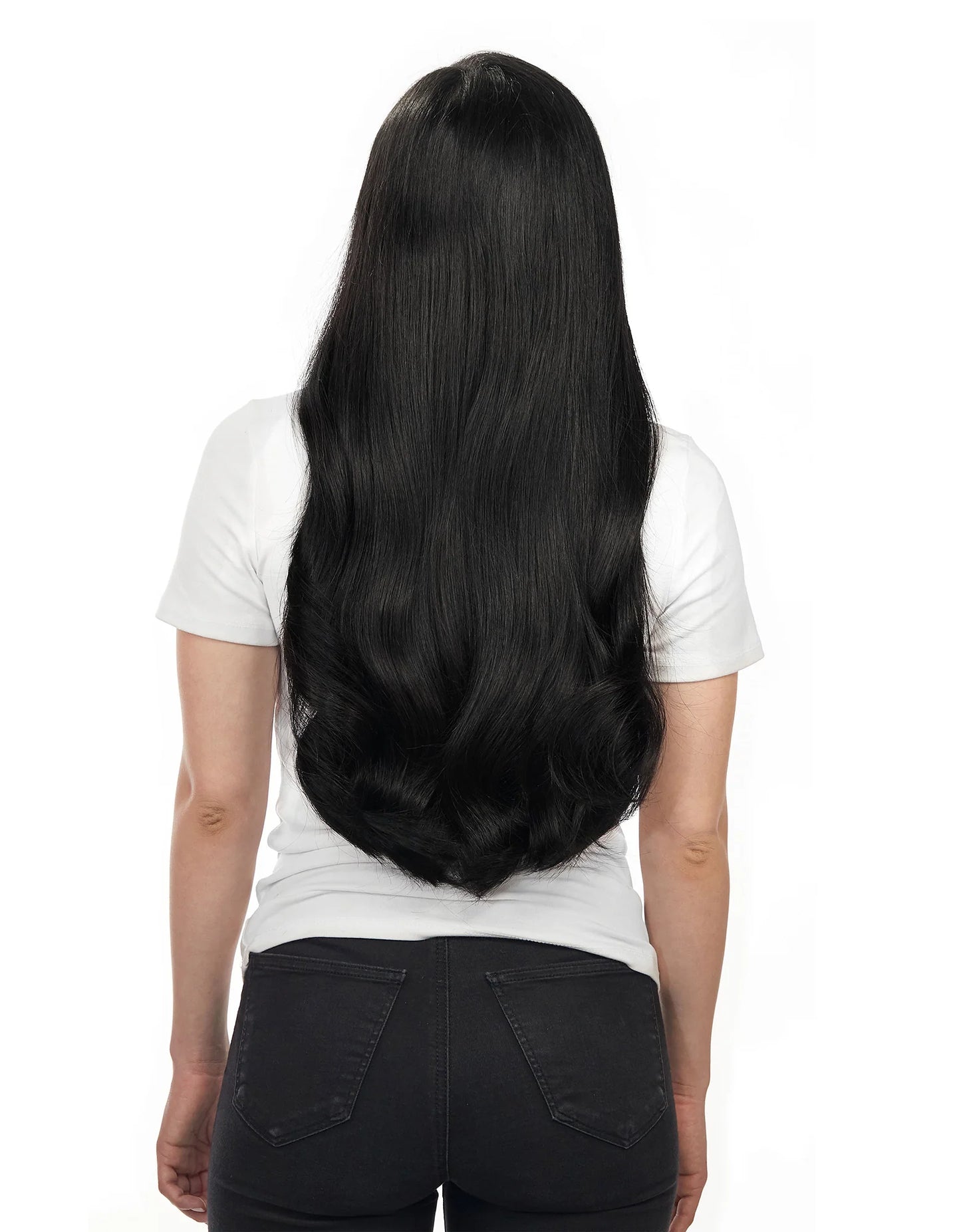 Lush Locks  Remy Clip in Human Hair Extensions (Natural Black)