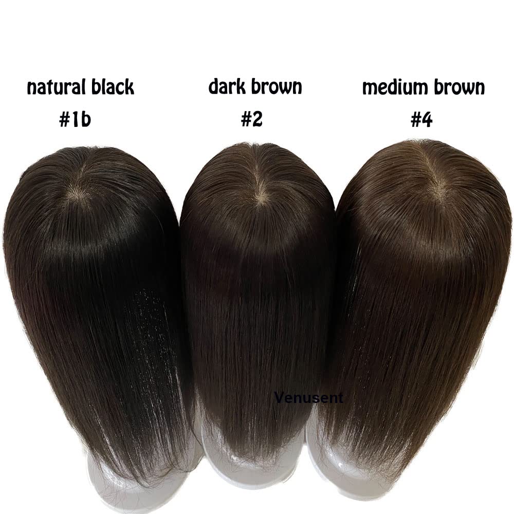 Lush Locks 18inch Human Hair Toppers For Women Silktop base Crown Topper Extensions
