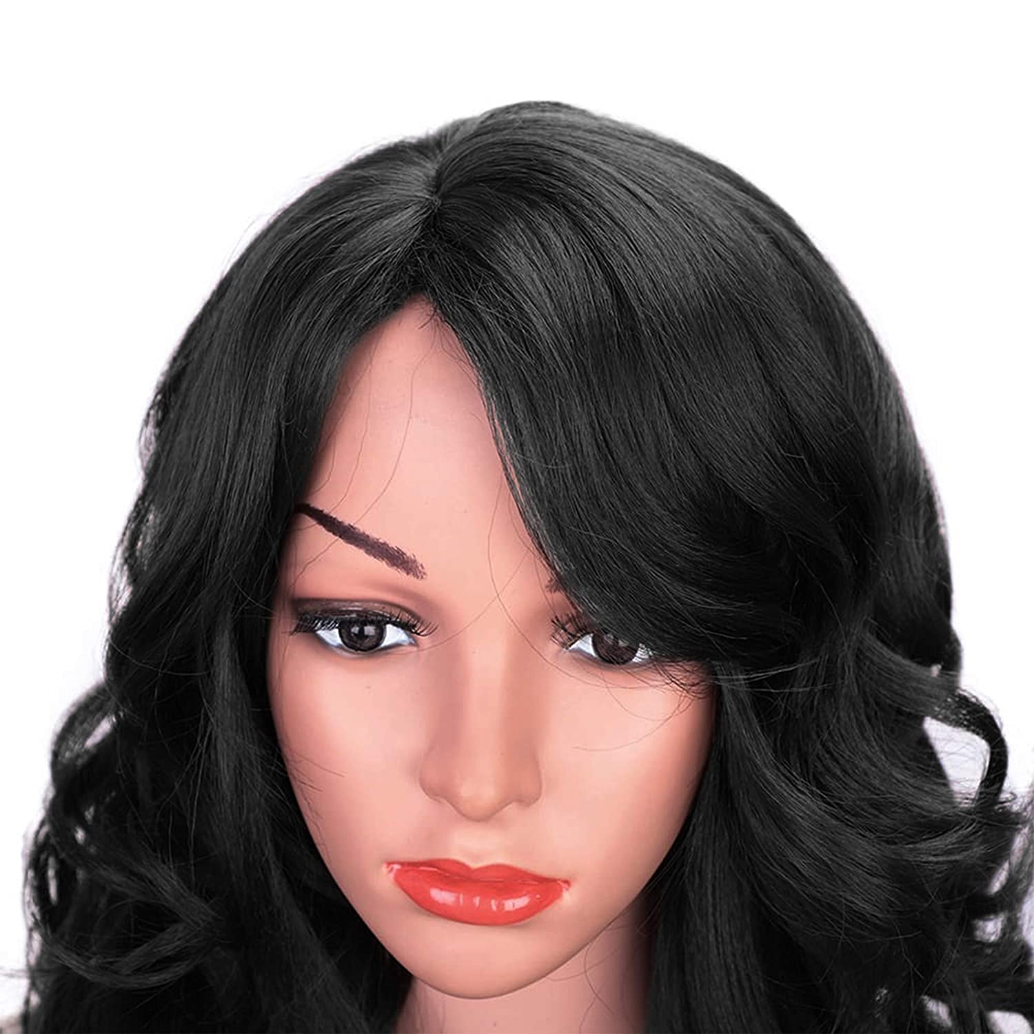 Lush Locks Full Head Synthetic Women Wigs Long Hair For Women/Women Wigs Natural Hair (Curly Black)