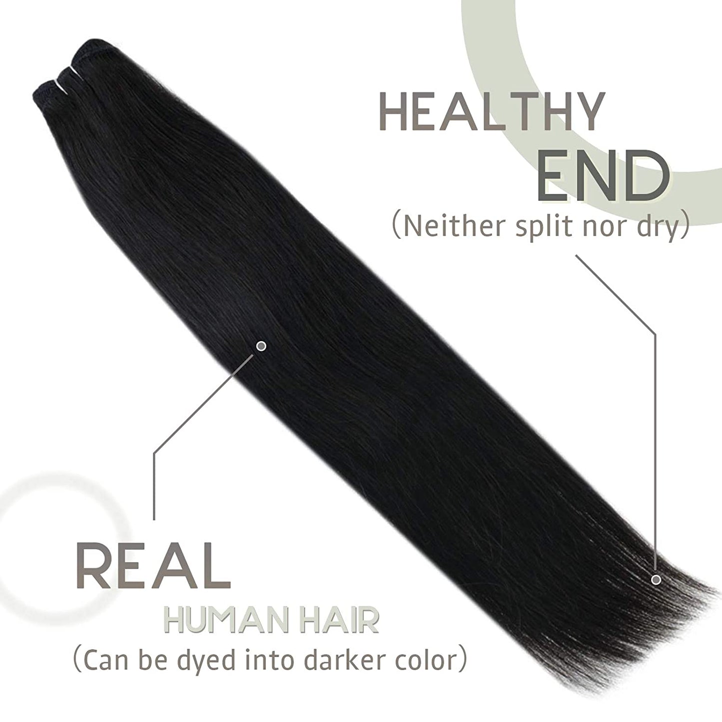 Lush Locks  Sew In Weft Real Human Hair Weft Bundles 16 Inch Remy Hair Extensions Jet Black Hair Extension 100g Straight Double Wefted Hair Bundles