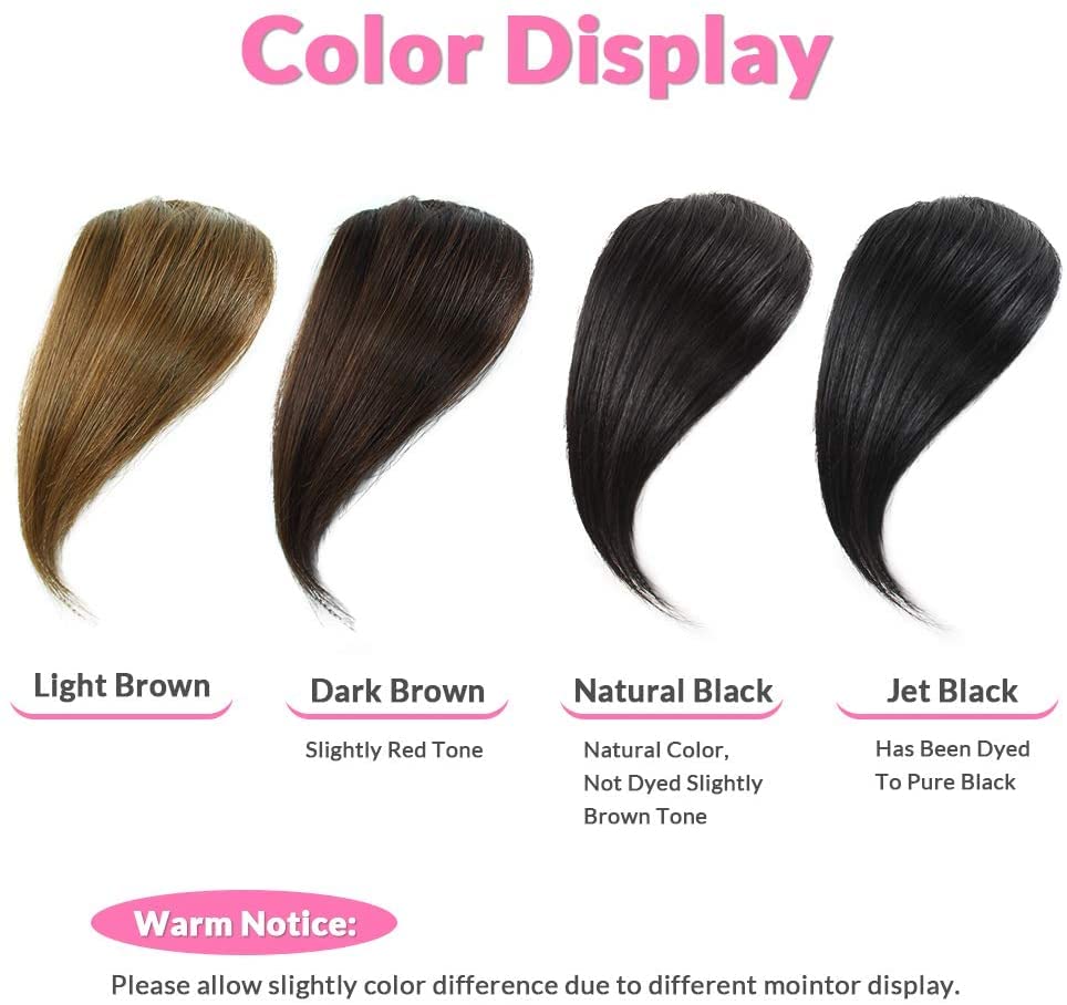 Lush Locks Clips 100% Remy Human Hair Bang for Girls and Women