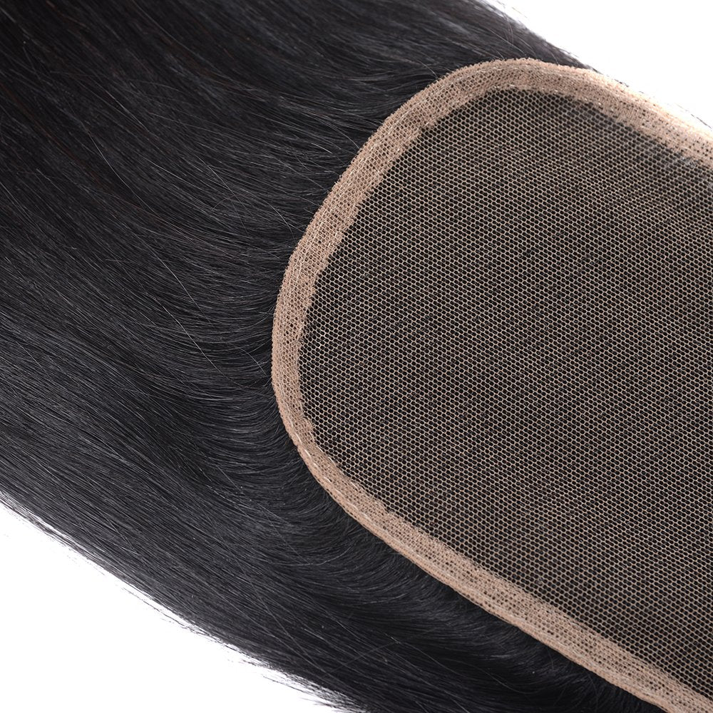 Lush Locks Virgin Straight Human Hair Lace Closure