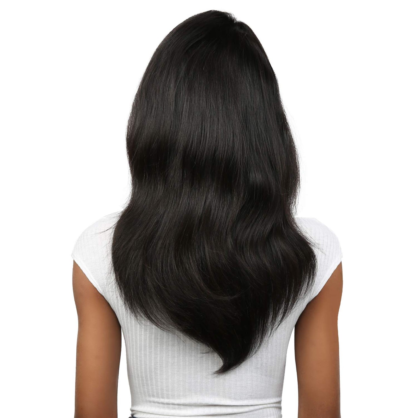 Lush Locks  100% Virgin Remy Human Hair Lace Wig Natural Straight Natural Color (18")