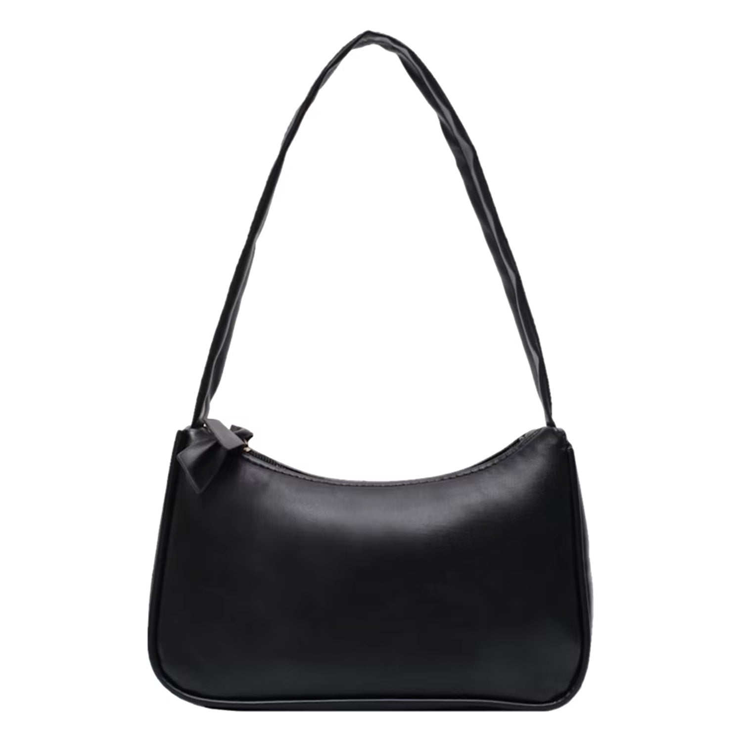Luxerati Minimalist Black PU Leather Shoulder Bag – Sleek & Stylish Everyday Handbag