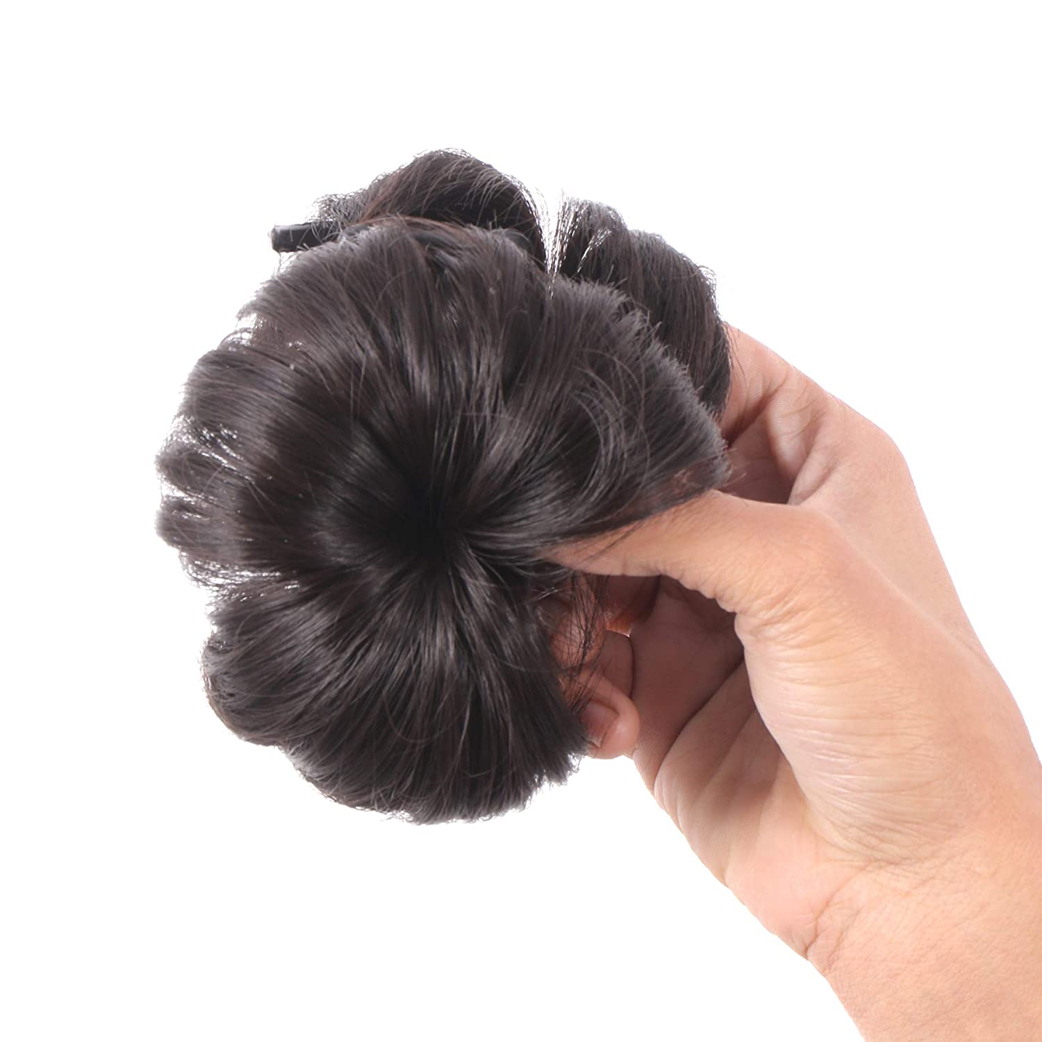 Lush Locks Claw Clip Messy Bun Hair Piece Wavy