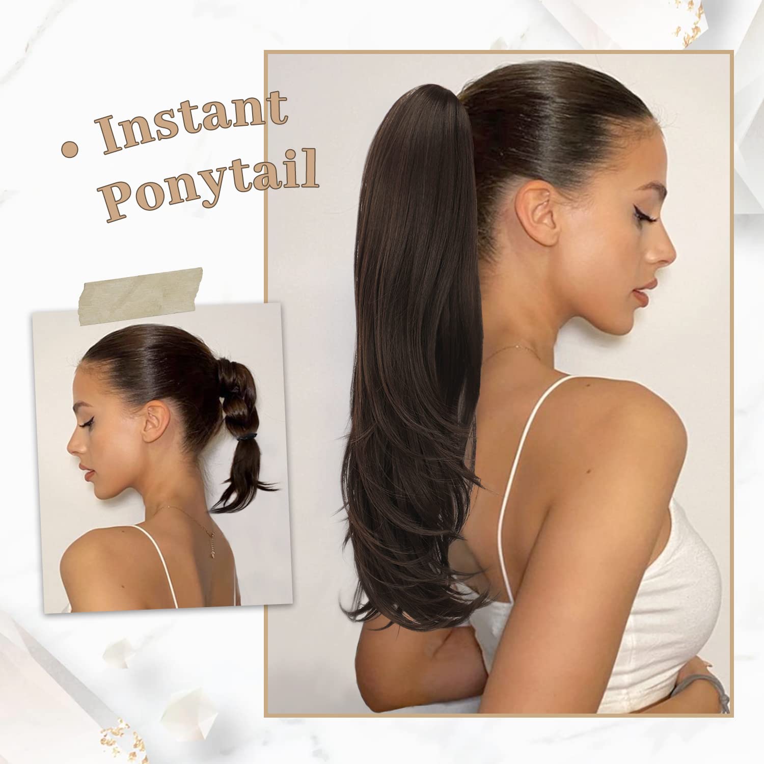 Lush Locks Ponytail Extension Long Wavy With Claw Clip