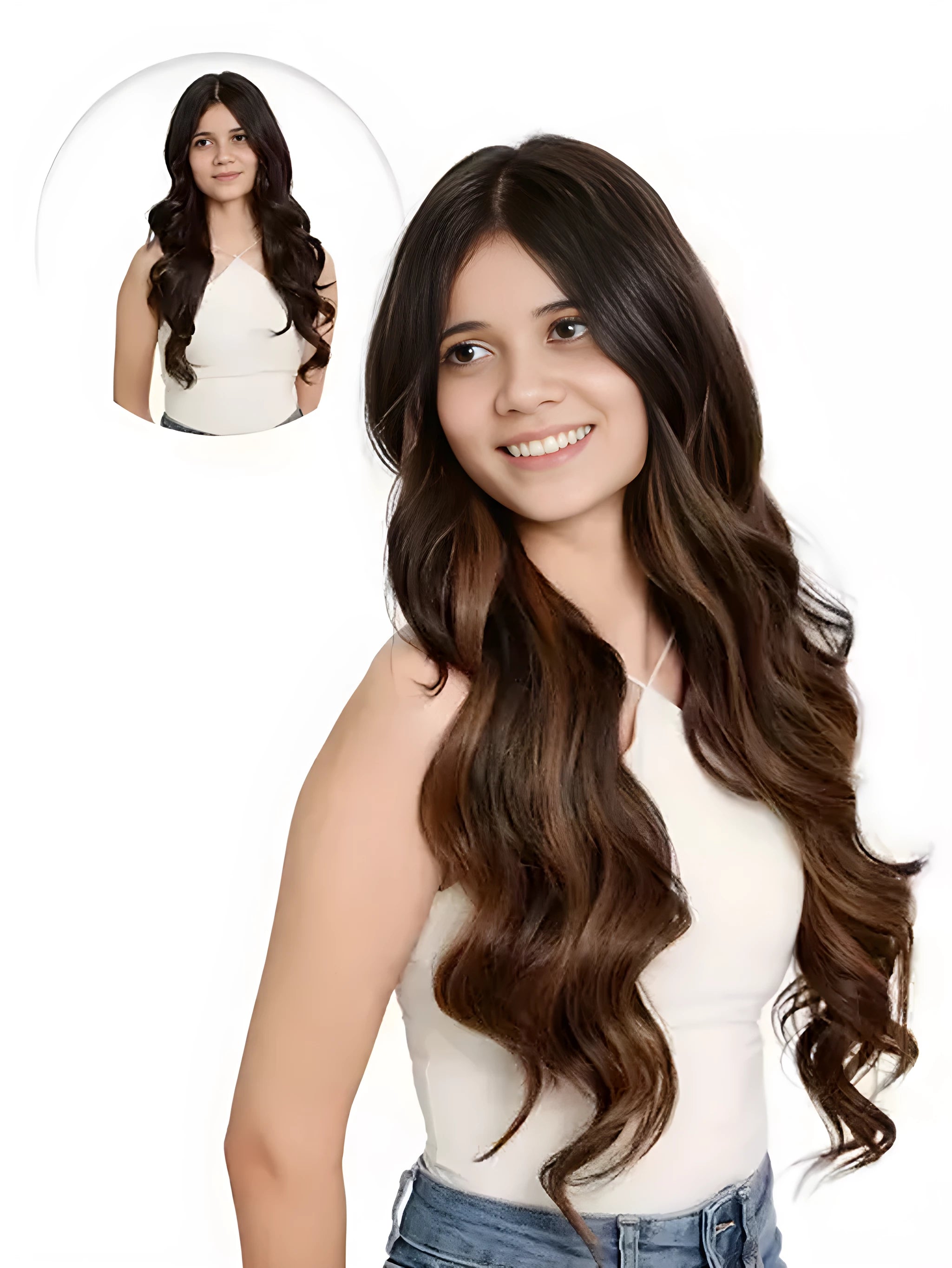 Lush Locks Clip in highlighted Human Hair Natural Extensions