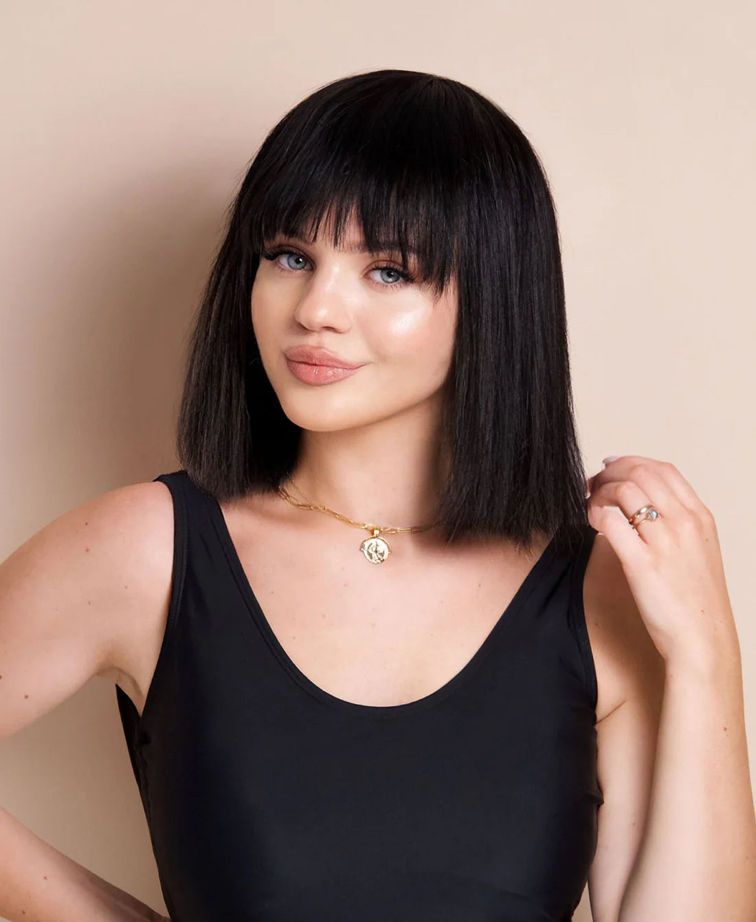 Lush Locks Human Hair bob mono wig.