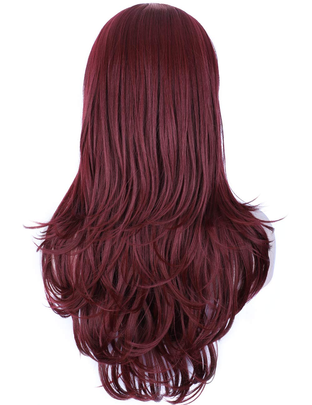 Lush Locks Burgundy Red Hair Synthetic Wigs for Women