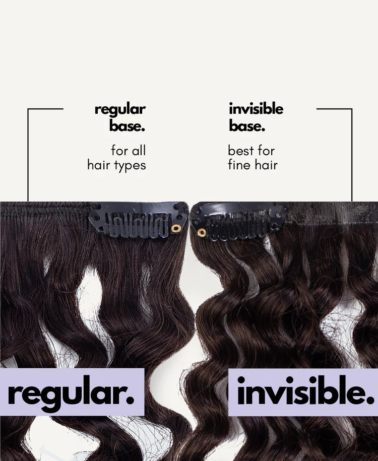 Lush Locks Natural  Human Hair Natural Wave Clip In Hair Extensions Natural Color Natural Wavy .