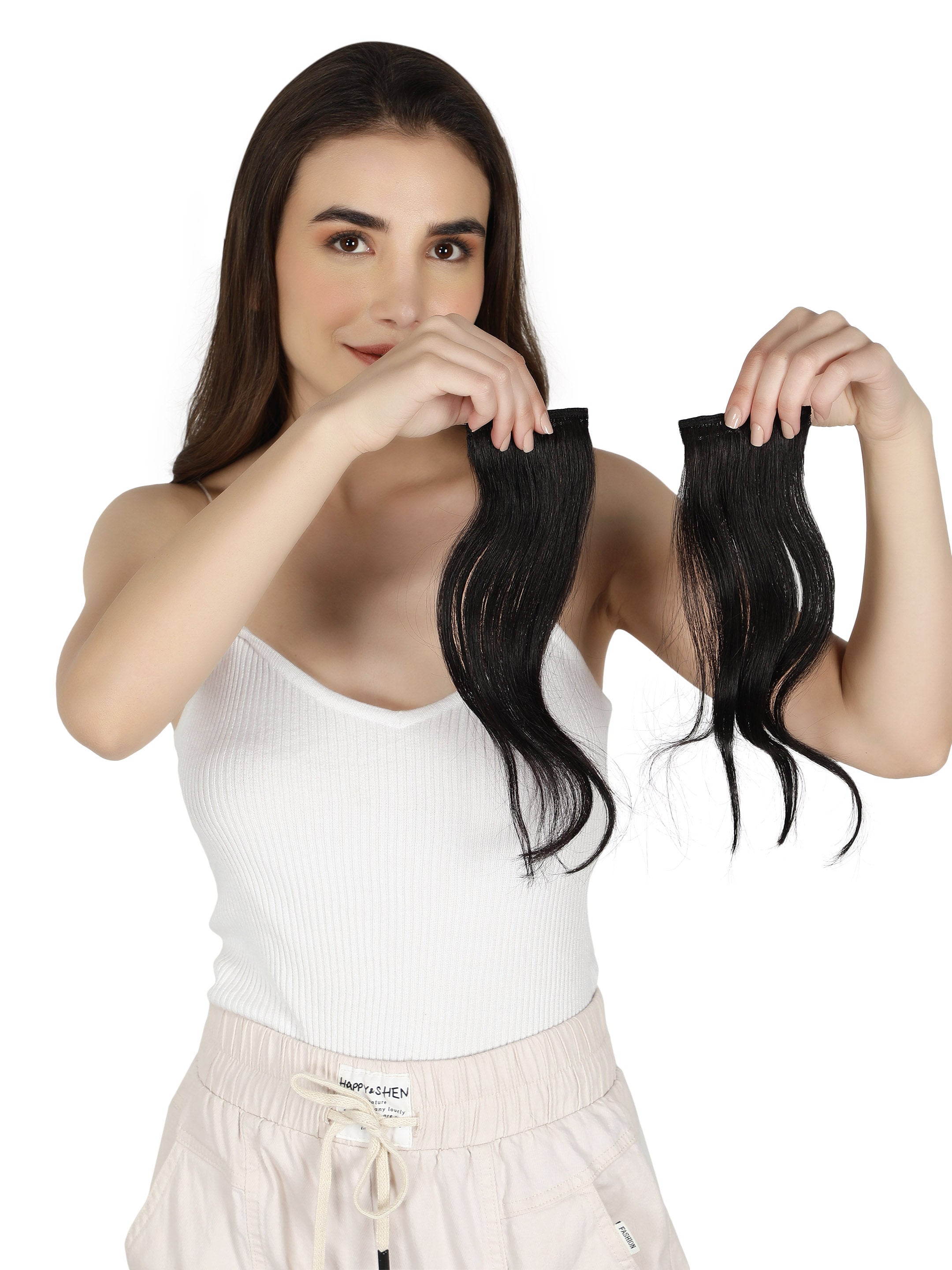 Lush Locks Side patch volumizer hair extensions for Women and Girls