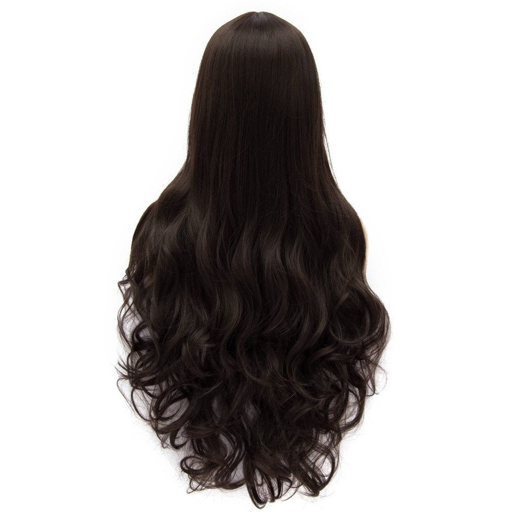 Lush Locks  Women Long Wavy Wig for women and girls Dark Brown 24 inches