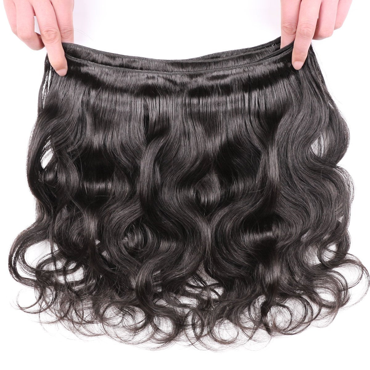 Lush Locks  Remy 100% Unprocessed Virgin Body Wave Human Hair Bundles Extensions Natural Black (100gm)