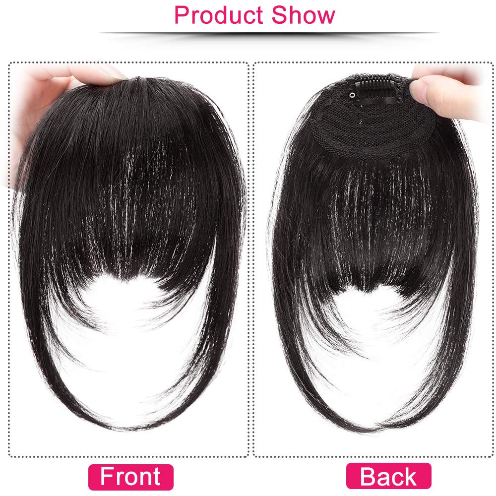 Lush Locks Clip in Bangs Real Human Hair Extensions