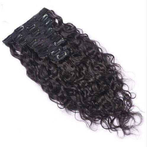 Lush Locks Natural  Human Hair Natural Wave Clip In Hair Extensions Natural Color Natural Wavy .