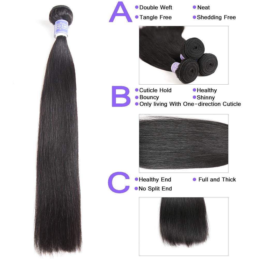 Lush Locks Straight Hair Bundles Straight Indian Human Hair Extensions