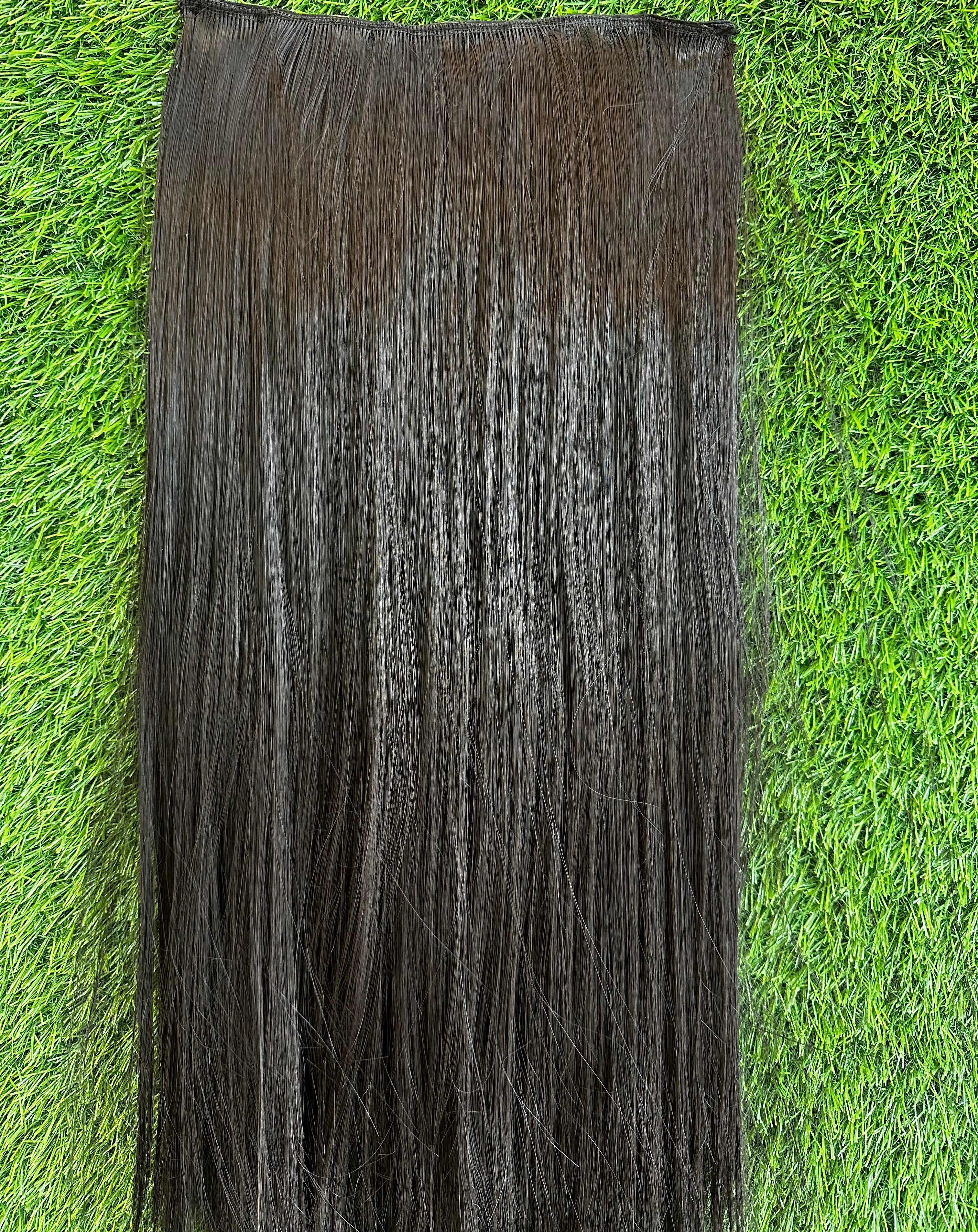 Lush Locks Straight Black 3/4 Full Head clip in hair extensions