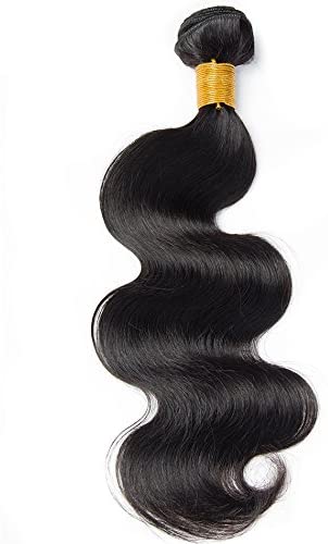 Lush Locks  Remy 100% Unprocessed Virgin Body Wave Human Hair Bundles Extensions Natural Black (100gm)