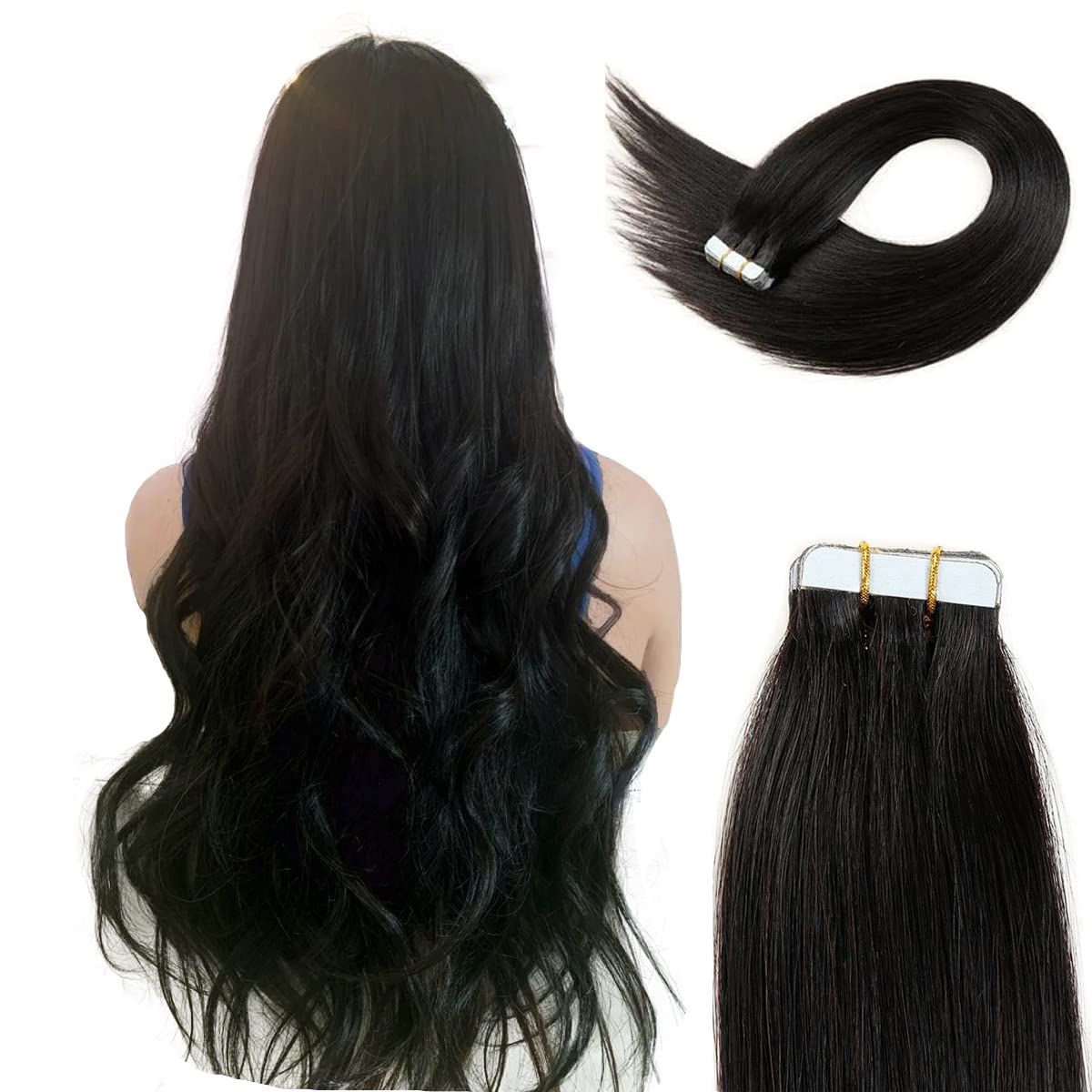 Lush Locks Human Hair Extensions Remy Tape Hair Extensions Double Volume