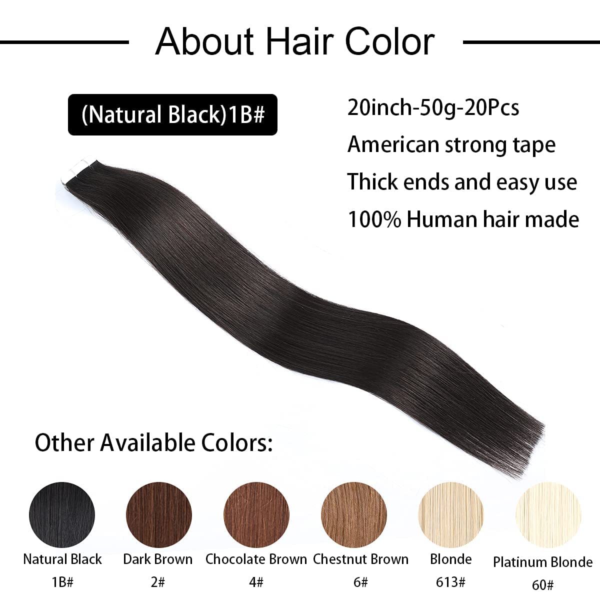 Lush Locks Human Hair Extensions Remy Tape Hair Extensions Double Volume